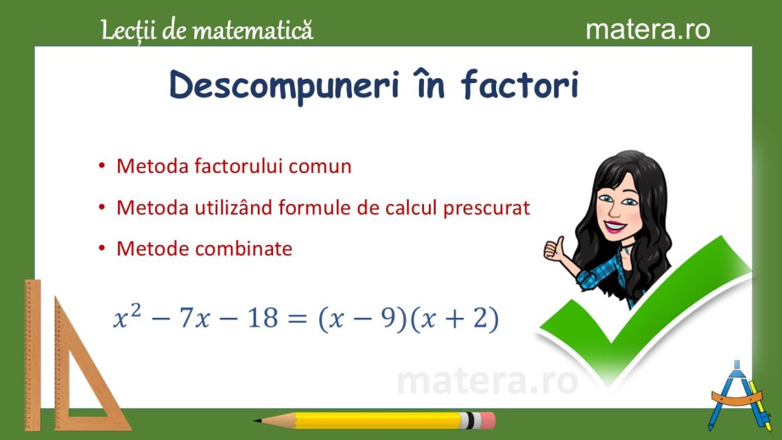 descompuneri in factori