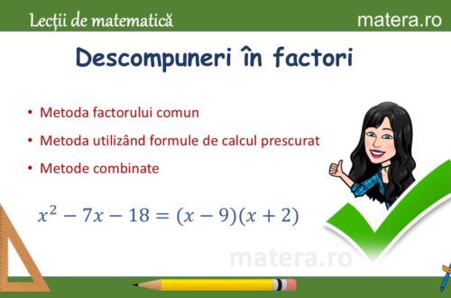 descompuneri in factori