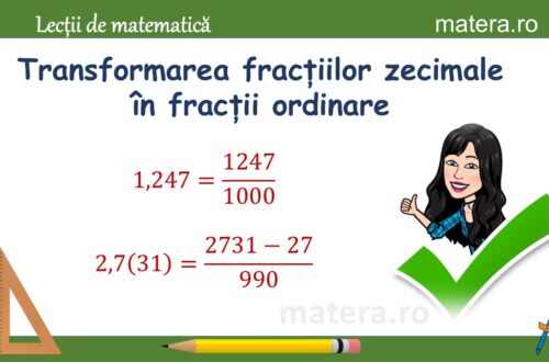 transformarea fractiilor zecimale in fractii ordinare